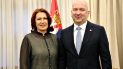 SSCC President, Mrs. Mikhailova, meets H.E. Minister Popovic