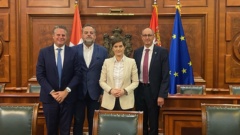 SSCC President, M. Micovic, CCIG DG, V. Subilia and H.E. Ambassador Schmid met with the Serbian Prime Minister, A. Brnabić on July 12, 2022