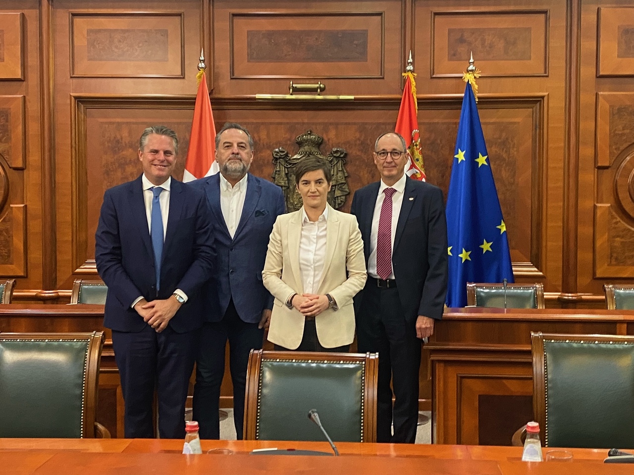 SSCC President, M. Micovic, CCIG DG, V. Subilia and H.E. Ambassador Schmid met with the Serbian Prime Minister, A. Brnabić on July 12, 2022